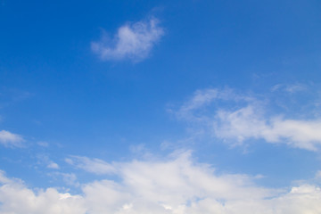 White clouds in blue sky