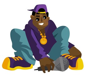 Obraz premium hip hop singer