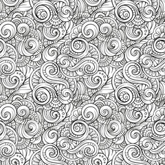 Fantasy decorative ornamental seamless pattern