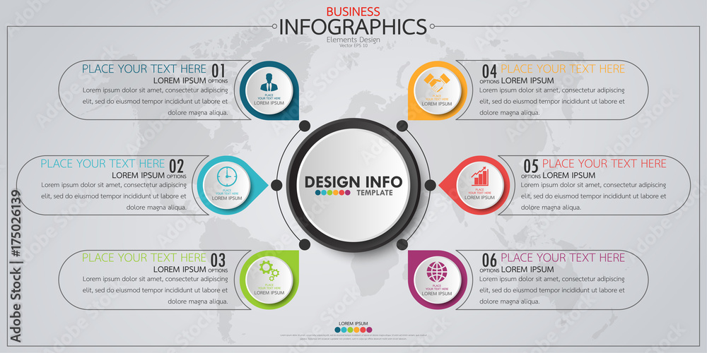 Poster infographic business timeline process chart template. vector modern banner used for presentation and