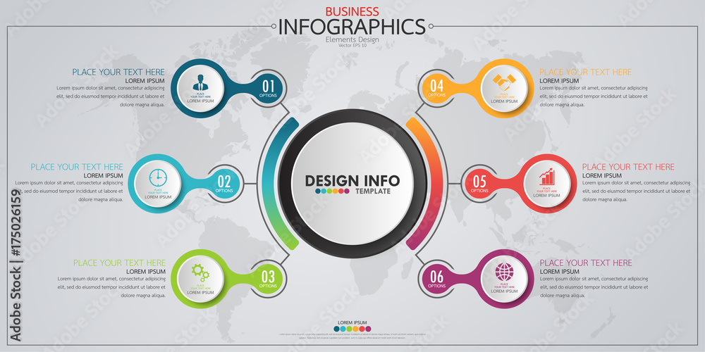 Poster infographic business timeline process chart template. vector modern banner used for presentation and
