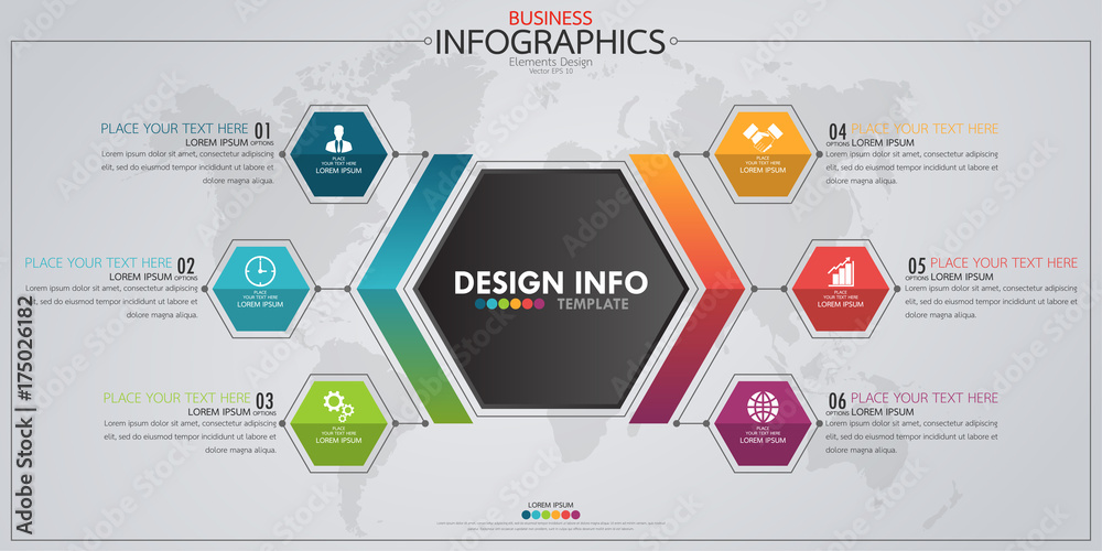 Poster infographic business timeline process chart template. vector modern banner used for presentation and