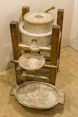Handmade stone flour mill.