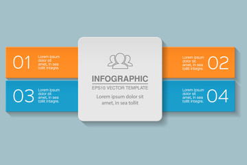 Vector infographic template for diagram, graph, presentation, chart, business concept with 4 options.
