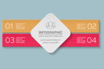 Vector infographic template for diagram, graph, presentation, chart, business concept with 4 options.