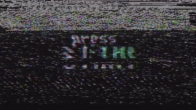 retro videogame press start text on old tv glitch interference screen ... New quality universal vintage motion dynamic animated background colorful joyful cool video footage
