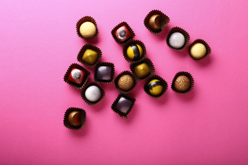 Luxury chocolate pralines