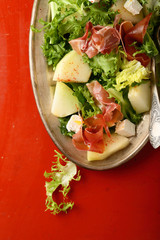 Salad with melon