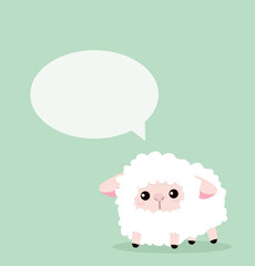 sheep with speech bubble