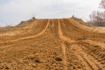 Wheel Track on the Sand