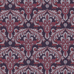 Ornate damask background. Vector vintage wallpaper