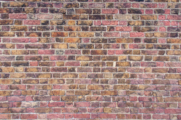 Pink brown brickwork