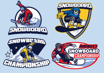 set od f snowboard badge design