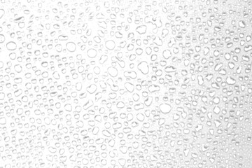 Abstract water droplets isolated background with white background.