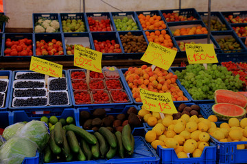 Fresh fruit on a market stall