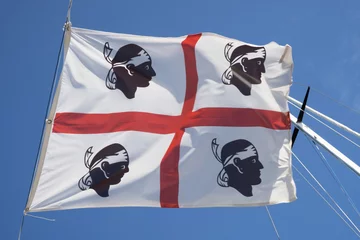 Fototapeten de vlag van Corsica © twanwiermans