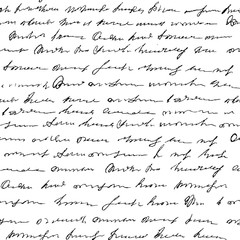 Seamless background pattern. Imitation of a abstract vintage lettering. Unreadable text.