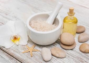 Spa products with orchids