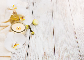 Spa products with orchids