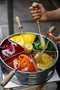 Macun, a sweet and colorful Turkish toffee paste, Istanbul, Turkey.
