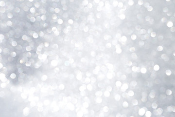 Plakat Abstract Silver shiny bokeh background