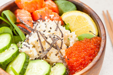 Hawaiian fish poke bowl
