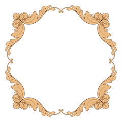 Classical baroque ornament vector 