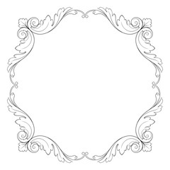 Classical baroque ornament vector 