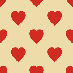 Pattern with hearts. Flat Scandinavian style for print on fabric, gift wrap, web backgrounds
