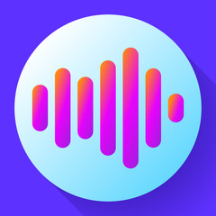 Fototapeta premium sound waves vector icon soundwave logo vectoor