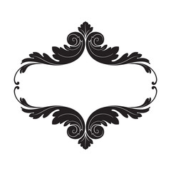 Classical baroque ornament vector 