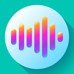Obraz premium sound waves vector icon soundwave logo vectoor
