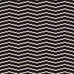 Repeatable geometric grid texture. Vector seamless mesh pattern. Monochrome zigzag lines abstract background
