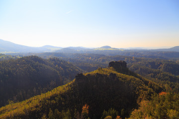 autumnmorning sunrise over Jetrichovice,