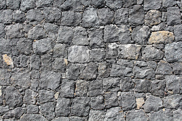 Mur en pierre de lave