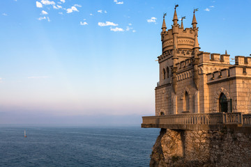 Swallow Nest Castle over Black Sea in Crimea