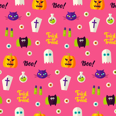 Halloween Boo Seamless Pattern