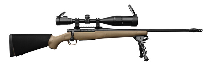 sniper rifle isolated on white