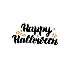 Happy Halloween isolated Lettering