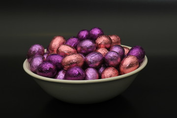Easter eggs in a bowl