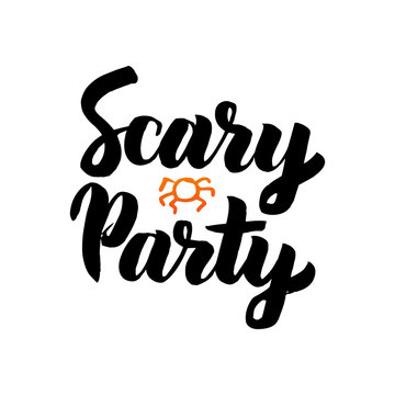 Scary Party isolated Lettering