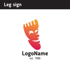 Sign happy leg for shoe store