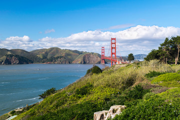 Golden Gate Park and Golden Gate Bridge, San Francisco, California, USA