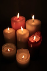 Obraz na płótnie Canvas Group of burning candles