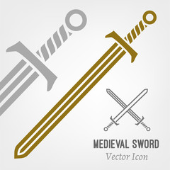 Medieval sword icon