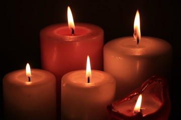 Group of burning candles