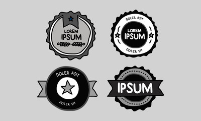 Set of hand-drawn badges