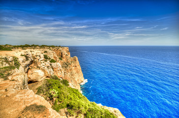 Fototapeta na wymiar Coast of La Mola in Formentera