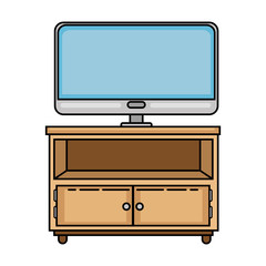 nightstand bedroom with tv plasma