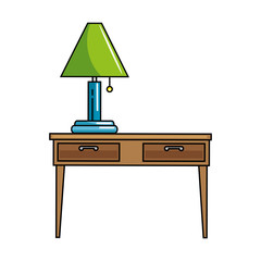 table with lamp icon